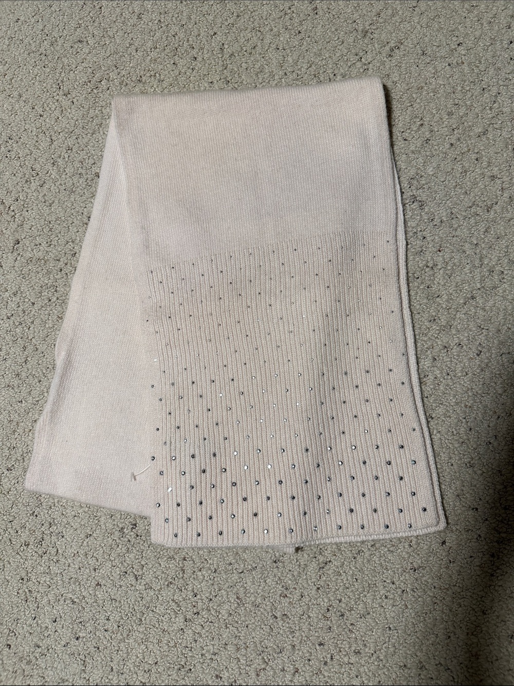 NWT JCrew Embellished Off White Knit Scarf